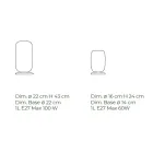 Hand Blown Glass Table Lamp in Venice 16 22 cm - Bamboo Viadurini