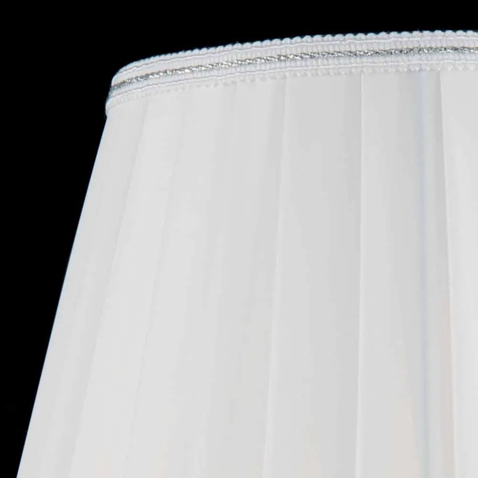 Ivy glass transparent and crystal glass table lamp, made in Italy Viadurini