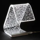 Table Lamp Led Crystal Acrylic Folded Laser Decor - Possett Viadurini