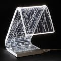 Table Lamp Led Crystal Acrylic Folded Laser Decor - Possett