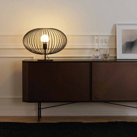 Modern table lamp in painted steel, Ø48xH35 cm, Gabriella Viadurini