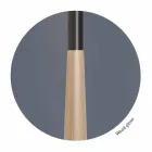 Modern Table Lamp in Metal, Wood and Organza Made in Italy - Boom Viadurini