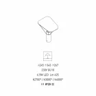 Modern Table Lamp in Resin and White Cotton Made in Italy - Fiera Viadurini