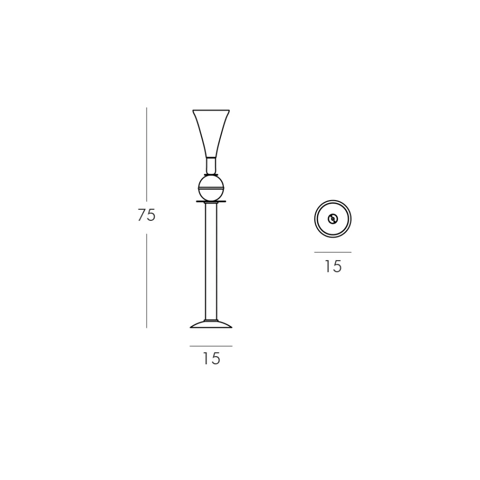 Slide Carmen multicolored aluminium table lamp, made in Italy Viadurini