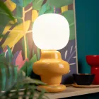 Table Lamp Made of Ceramic and Glass Made in Italy - Capocabana Viadurini