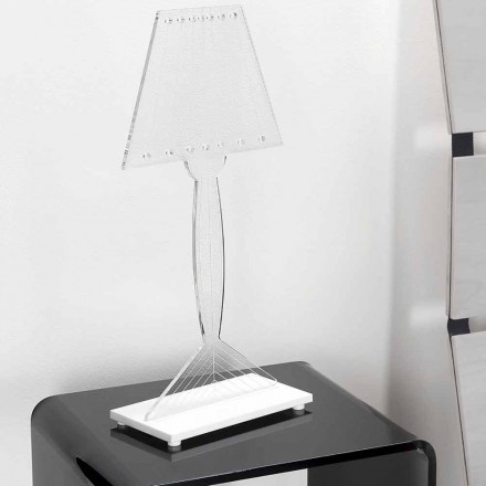Shaped table lamp, Ferla plexiglass LED light Viadurini