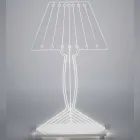 Shaped table lamp, Ferla plexiglass LED light Viadurini