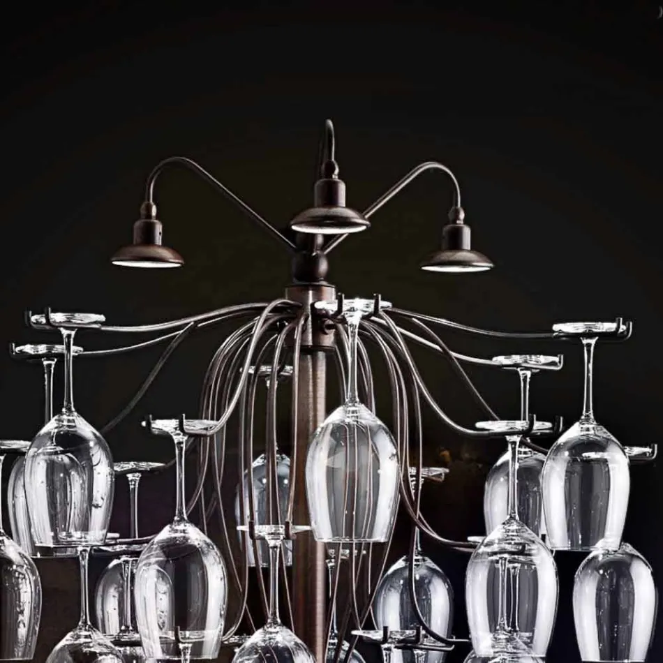 Floor lamp 30 glasses upside Sauvignon Viadurini