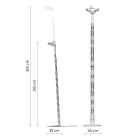 Extendable Floor Lamp Aluminium Matt Black Ladder Design - Watchful Viadurini