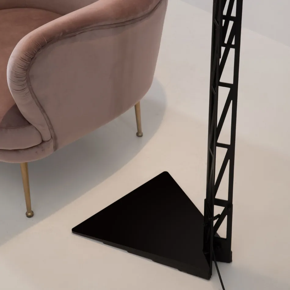 Extendable Floor Lamp Aluminium Matt Black Ladder Design - Watchful Viadurini