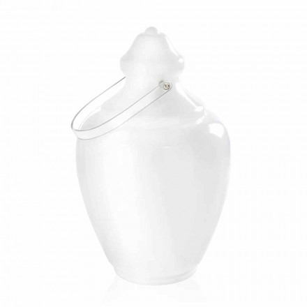 White Plexiglass Design Floor Lamp in Etruscan Giara - Ladymarian Viadurini