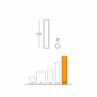 Slide Fluo cylindrical floor lamp made in Italy Viadurini