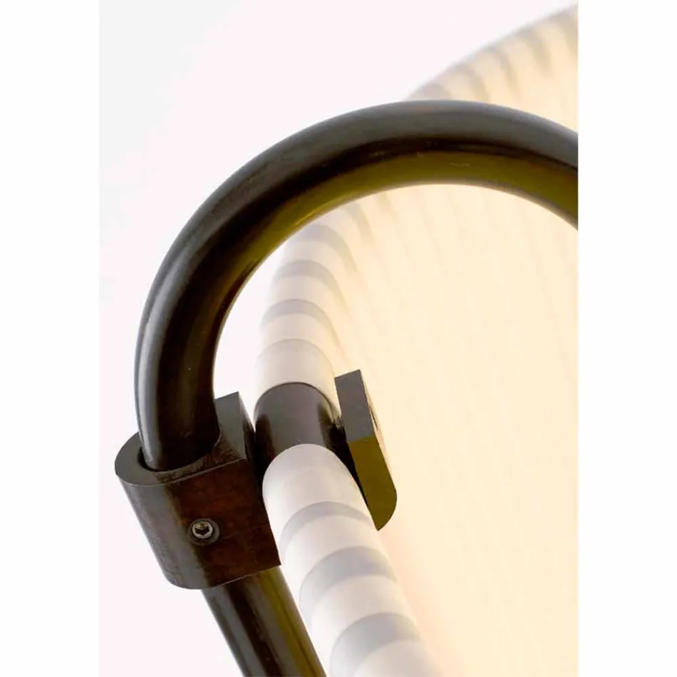 Floor lamp in brass and fabric Hua Hika Viadurini