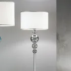 Classic Floor Lamp in Italian Artisan Glass and Lampshade - Memore Viadurini