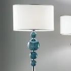 Classic Floor Lamp in Italian Artisan Glass and Lampshade - Memore Viadurini