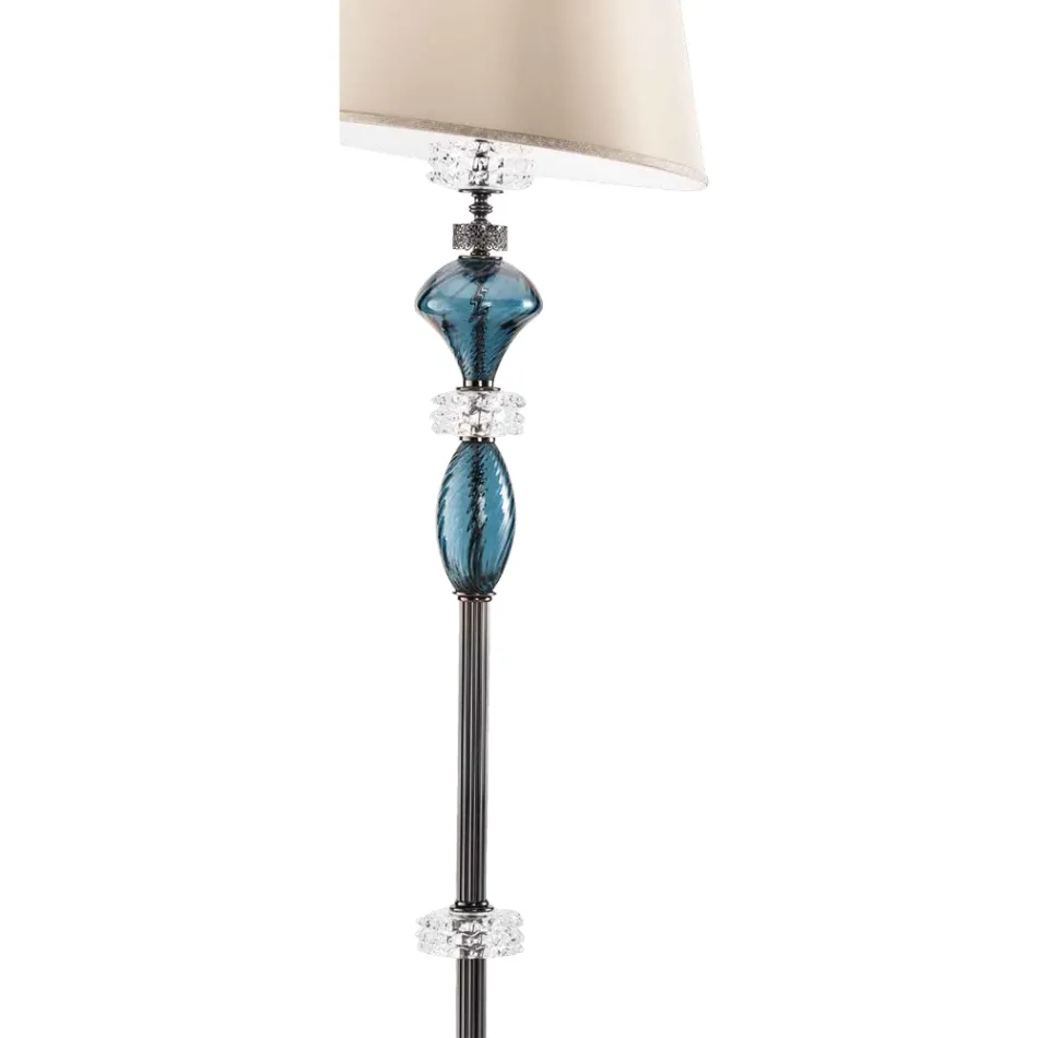Floor Lamp with Handmade Glass Shade Made in Italy - Saline Viadurini