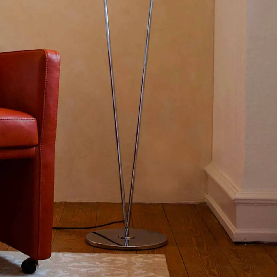 Floor Lamp with Metal Structure and Integrated LED Made in Italy - Rione Viadurini
