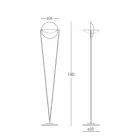 Floor Lamp with Metal Structure and Integrated LED Made in Italy - Rione Viadurini