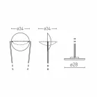 Floor Lamp with Metal Structure and Integrated LED Made in Italy - Rione Viadurini