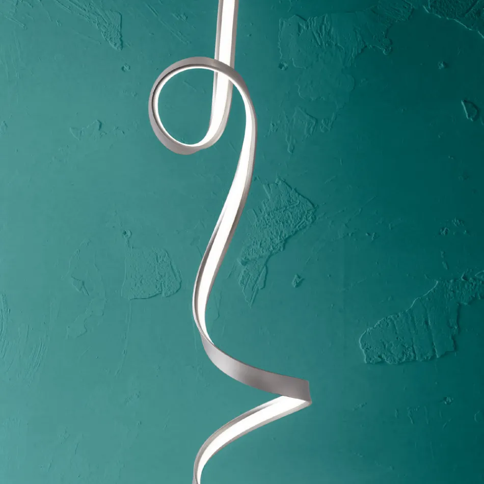 Floor Lamp with Structure in Painted Metal with LED Light - Lumino Viadurini