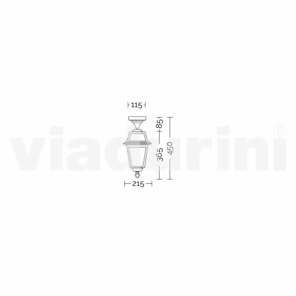 Outdoor aluminium floor lamp made in Italy, Kristel Viadurini