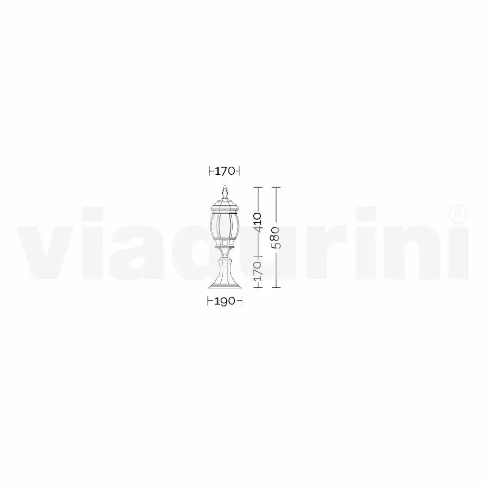 Anika garden aluminium floor lamp made in Italy Viadurini