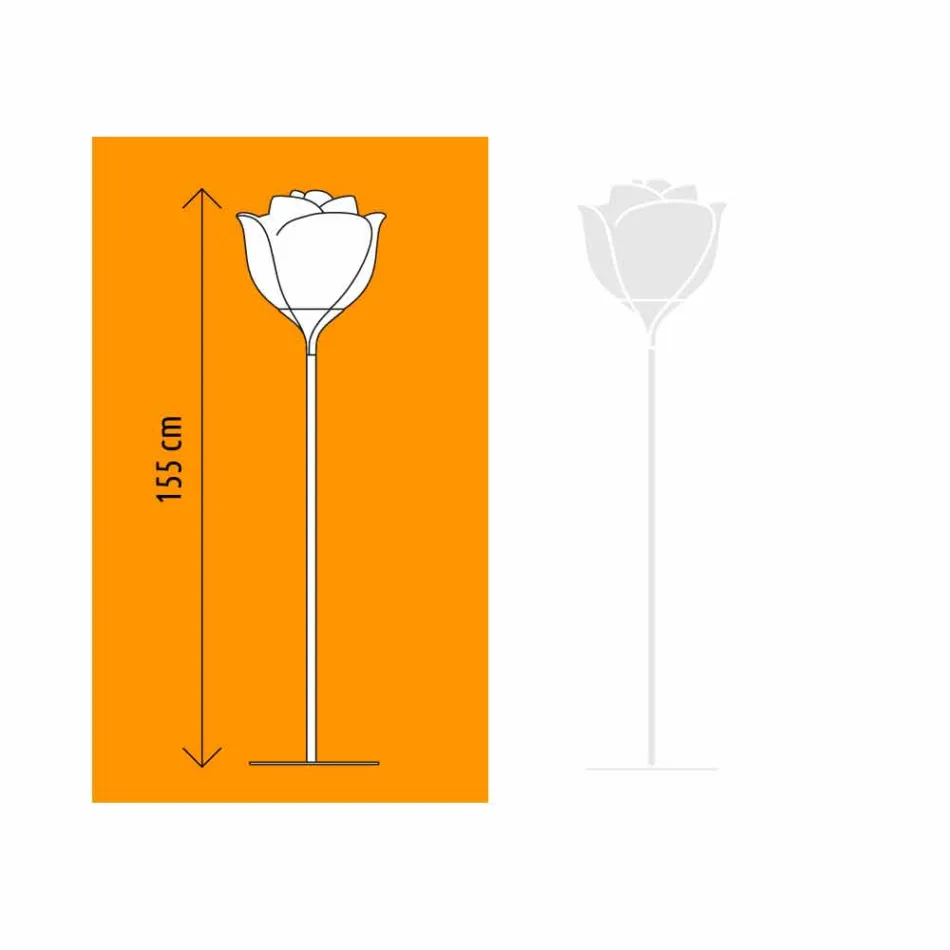 Indoor Plastic Flower Design Floor Lamp - Baby Love by Myyour Viadurini