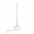 Outdoor Floor Lamp in White Technopolymer Design of 3 Forms - Tools