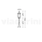 Vintage Style Outdoor Floor Lamp in Aluminium Made in Italy - Leona Viadurini