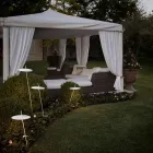 Garden Floor Lamp Aluminium White Design with Water Lily Leaf - Cipriam Viadurini