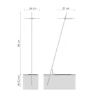 Garden Floor Lamp Aluminium White Design with Water Lily Leaf - Cipriam Viadurini