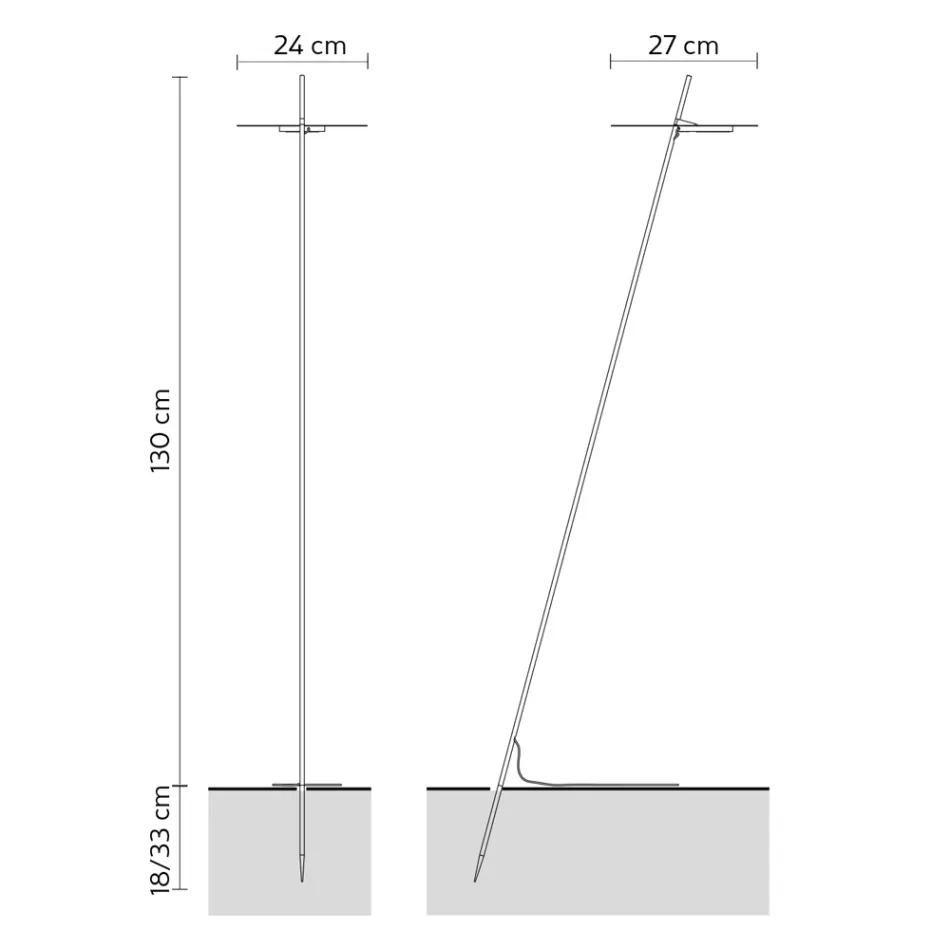 Garden Floor Lamp Aluminium White Design with Water Lily Leaf - Cipriam Viadurini