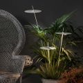 Garden Floor Lamp Aluminium White Design with Water Lily Leaf - Cipriam