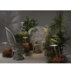 Garden Floor Lamp Aluminium White Design with Water Lily Leaf - Cipriam Viadurini