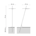 Garden Floor Lamp Aluminium White Design with Water Lily Leaf - Cipriam Viadurini