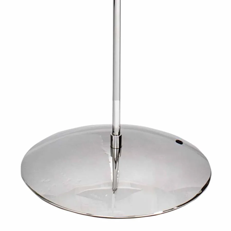 Floor lamp in steel with white lampshade Hmax 149,5cm Moon Viadurini
