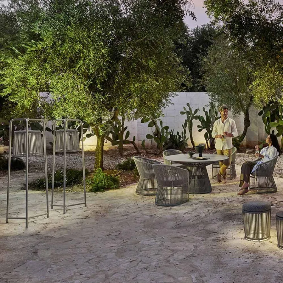 Floor Lamp in Aluminium and Fibre Made in Italy - Tibidabo by Varaschin Viadurini