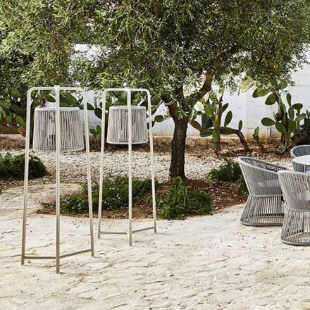 Floor Lamp in Aluminium and Fibre Made in Italy - Tibidabo by Varaschin Viadurini