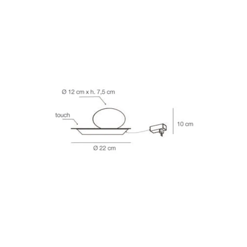 Floor Lamp in Aluminium, Metal, and White Glass Light - Luma Viadurini