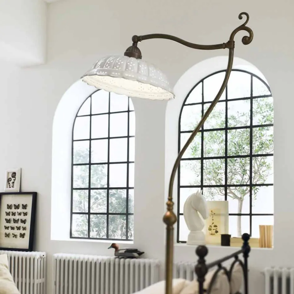 Floor lamp art nouveau ceramics Anita Il Fanale Viadurini