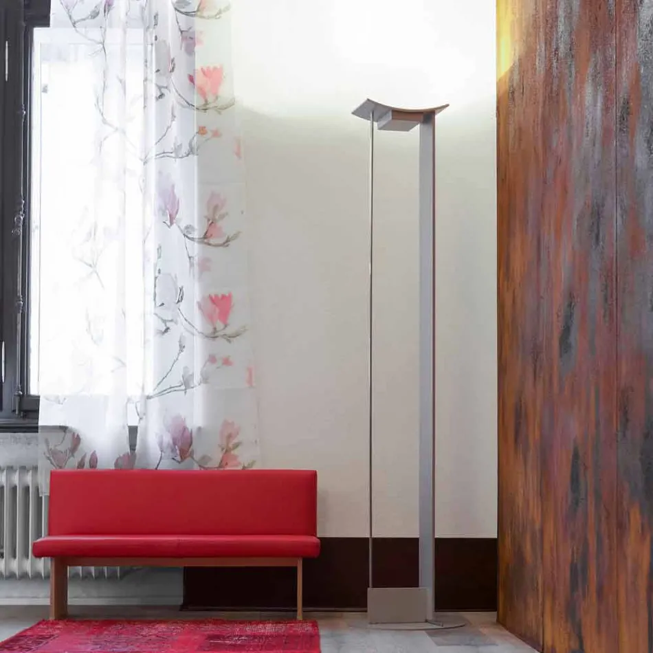 Floor Lamp in Lacquered Metal with Integrated LED Made in Italy - Indra Viadurini