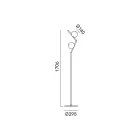 Floor Lamp in Dark Brass and Stone Glass Made in Italy - Bottega Viadurini