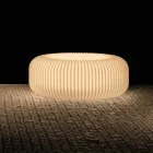 Alabaster Polyethylene Outdoor Floor Lamp Made in Italy - Disco Viadurini