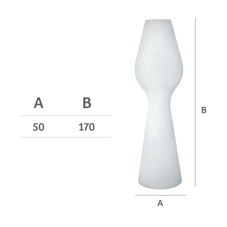 Floor Lamp in White Polyethylene with LED Made in Italy - Reyes Viadurini