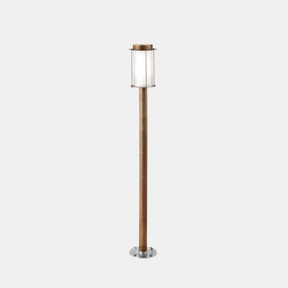 Floor Lamp Outdoor High Street Lamp in Brass and Glass - Loggia by Il Fanale Viadurini