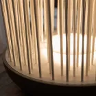 Led Floor Lamp in Grey Technopolymer and White Pvc Rods - Touch Viadurini