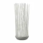 Led Floor Lamp in Grey Technopolymer and White Pvc Rods - Touch Viadurini