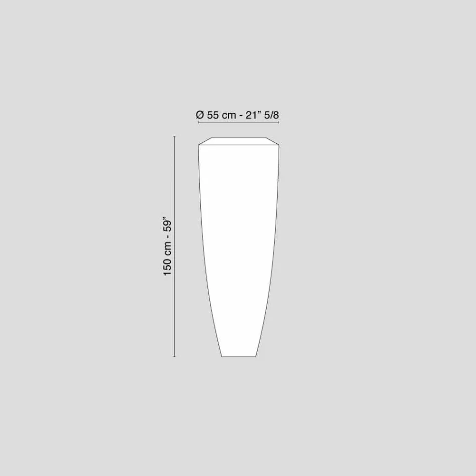 Contemporary floor lamp LED for interior Ldpe Howitzer Big Viadurini