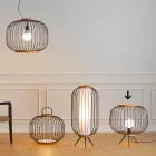 Modern design floor lamp in steel Ø48xh.52 cm Leira Viadurini