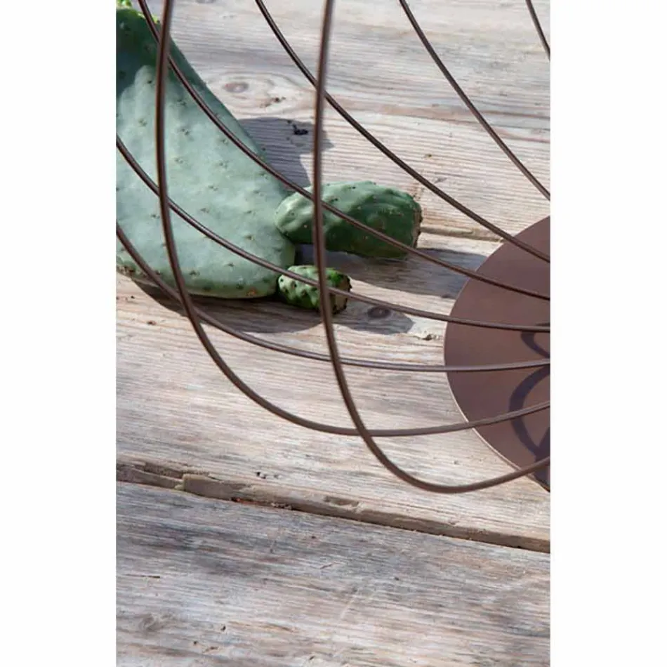 Floor or Support Lamp in White or Bronze Metallic Wire - Lantern Viadurini